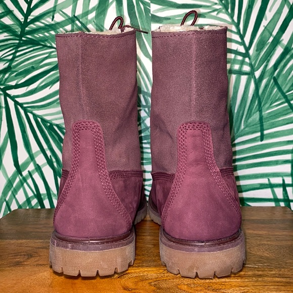 Timberland Jayne Burgundy Suede Primaloft Boots Women’s 8.5 - Picture 5 of 13